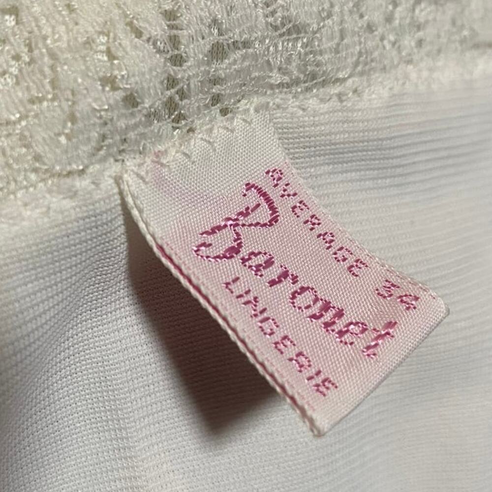 Vintage 60s Lace Trim Slip Lace Bodice Adjustable Strap Nightie Ivory Womens M 8 - Picture 9 of 10